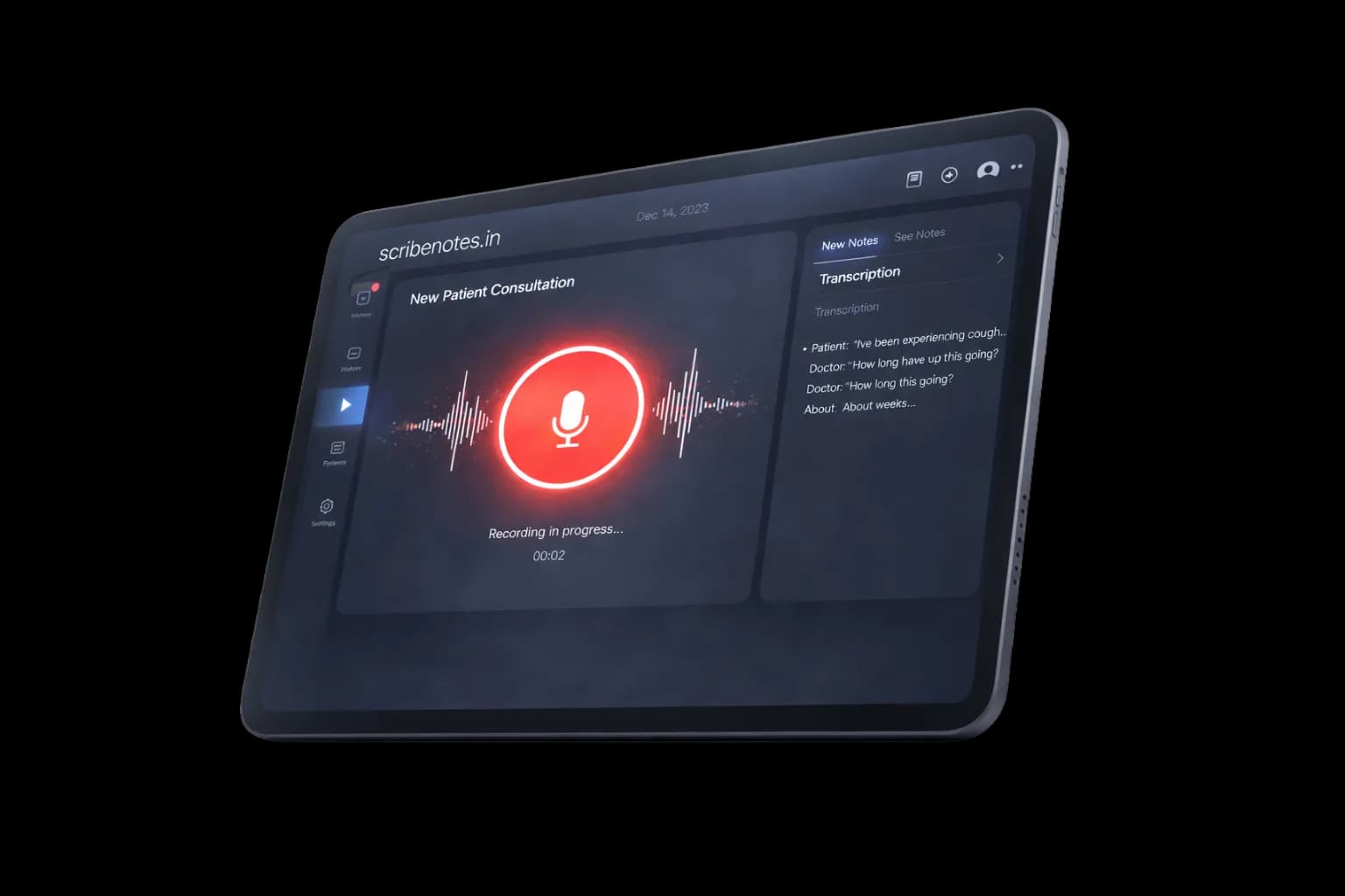 ScribeNotes AI Dashboard